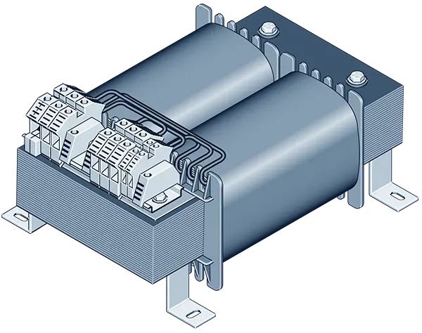 3D drawing Single-phase isolating transformer for medical rooms - type LM