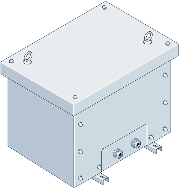 3D drawing Three-phase isolating transformer - type MDG IP54